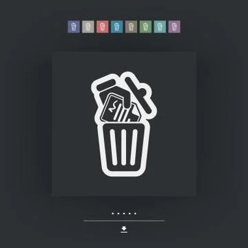 Deleting a document Illustrazione stock