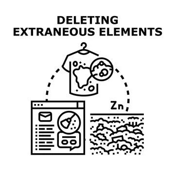 Deleting extraneous elements concept icon vector Stock Illustration