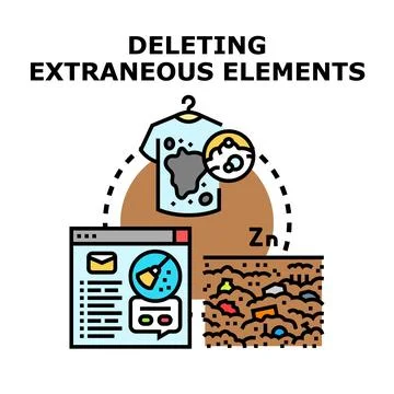 Deleting extraneous elements concept icon vector Stockillustratie