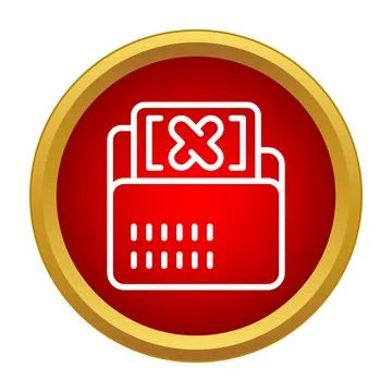 Deleting file information from a red folder Stockillustratie