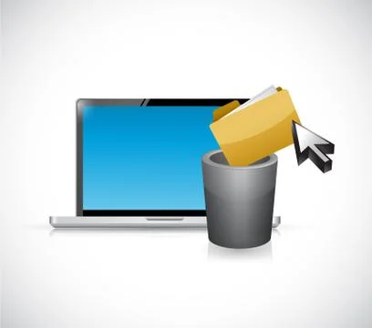 Deleting files from computer. illustration design Stock Illustration