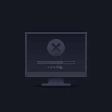 Deleting files vector illustration Stock Illustration