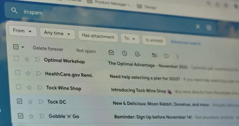 Deleting Junk Mail from Inbox Stock Footage 232785540