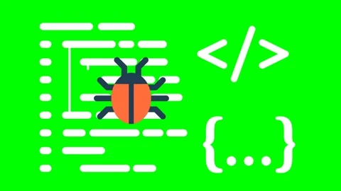 Deleting malware, viruses, bugs, or system errors. Testing software on a laptop. Stock Footage 274192349