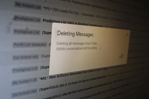 Deleting Messages Stock Photos