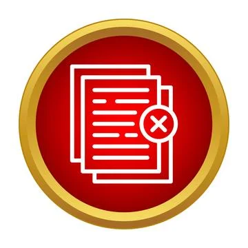 Deleting multiple documents icon for web applications Illustrazione stock