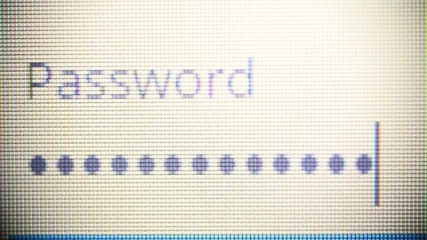 Deleting password on computer display Vídeo Stock 111441970