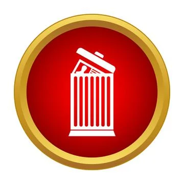 Deleting personal data from a red trash can icon 스톡 일러스트