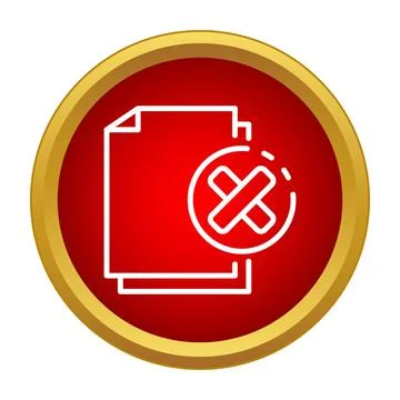 Deleting rejected document icon for file removal イラスト素材