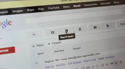 Deleting spam mail Stock Footage 11172506