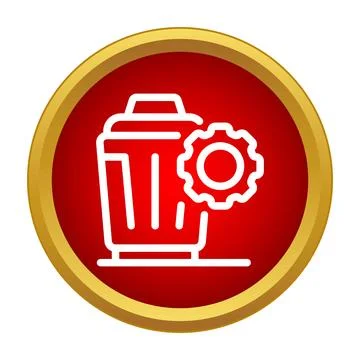 Deleting unwanted data and managing trash bin settings Stock Illustration