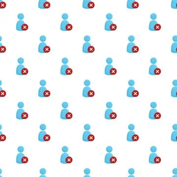 Deleting user account profile access user block pattern Illustrazione stock