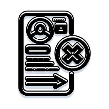 Deleting user account profile from mobile interface Stock Illustration
