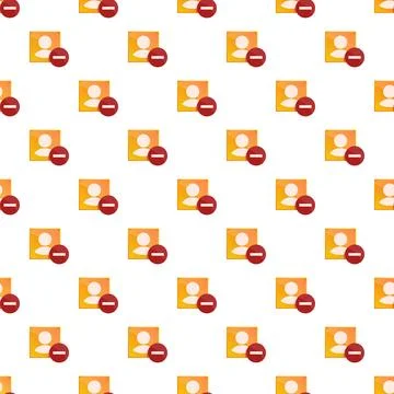 Deleting user contact information repeating pattern icon イラスト素材