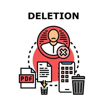 Deleting user data and files from digital devices Stock Illustration