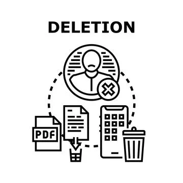 Deleting user data and files from digital devices Stock Illustration