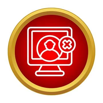 Deleting user profile from a computer screen Stock Illustration