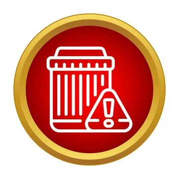 Deleting with warning deleting attention delete icon Illustrazione stock