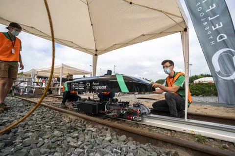 Delft Hyperloop tries to break its own record, Hilversum, Netherlands - 17 Jul 2 Stock Photos