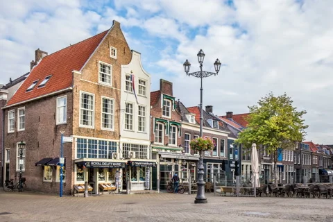 Delft pottery square Video stock 68563295