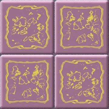 Delft tiles seamless generated hires texture Stock Illustration