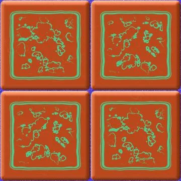 Delft tiles seamless generated hires texture Stock Illustration
