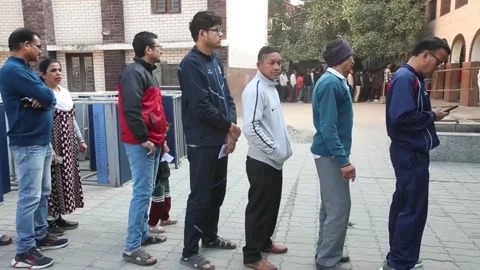 Delhi begins voting in key assembly elections, INDIA, IN - 05 Feb 2025 Stock Footage 301055964
