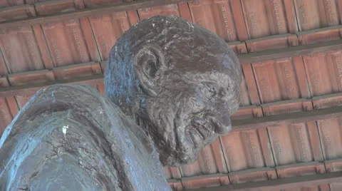 Delhi Gandi statue s Stock Footage 24672728