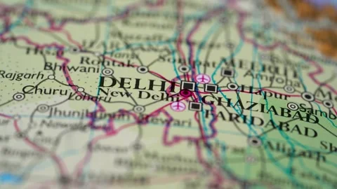 Delhi, India highlighted on a world map 4K Stock Footage 300660244