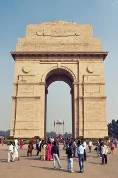 Delhi, India - October 31, 2011: View of the Golden Gate Stock Photos