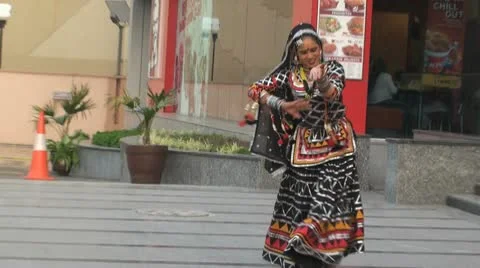 Delhi-KFC Dancer-2 Stock Footage 10679467