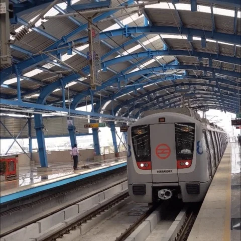 Delhi Metro Rail Stock Footage 124314127