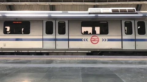 Delhi metro train Stock-Footage 73282074