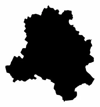 Delhi silhouette map Stock Illustration