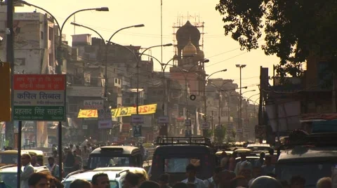Delhi Streets Stock Footage 1092256