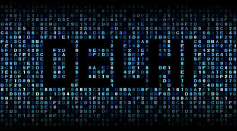 Delhi text on hex code illustration Illustrazione stock