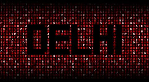 Delhi text on hex code illustration Stock Illustration