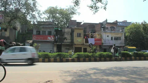 Delhi traffic c Stock Footage 24674495