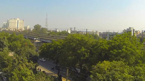 Delhi Traffic Time Lapse Stock Footage 36134789