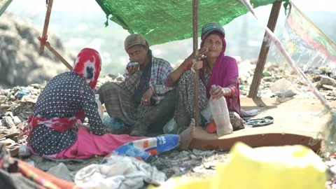 Delhi's Land fill Video stock 248055976