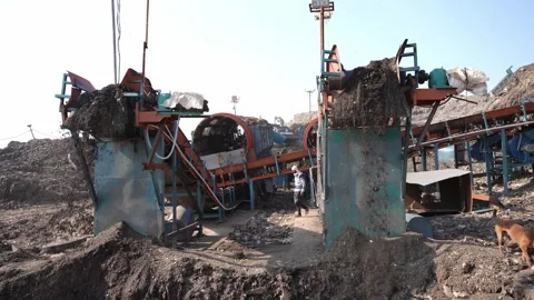Delhi's Land fill Video stock 248058540