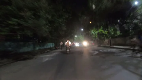 Delhi’s traffic at night time Vídeo Stock 116004951