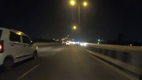 Delhi’s traffic at night time Vídeo Stock 116004964