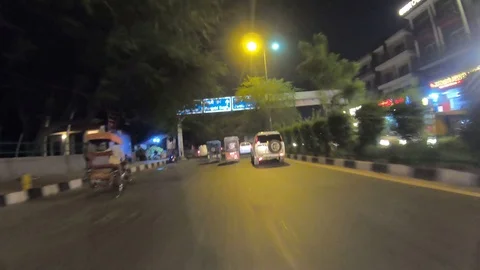 Delhi’s traffic at night time Vídeo Stock 116005169