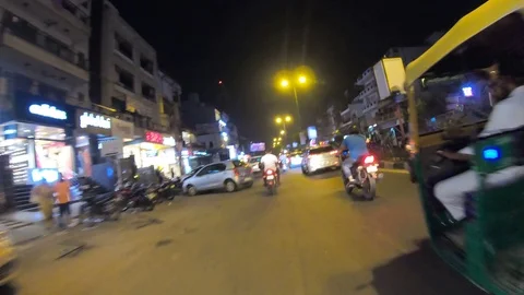 Delhi’s traffic at night time Vídeo Stock 116005884