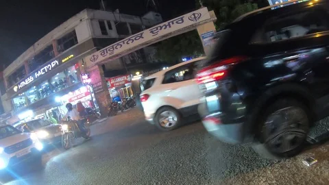 Delhi’s traffic at night time Vídeo Stock 116005905