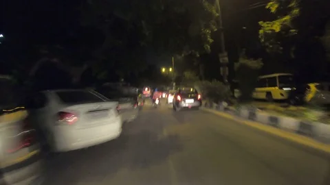 Delhi’s traffic at night time Vídeo Stock 116005911