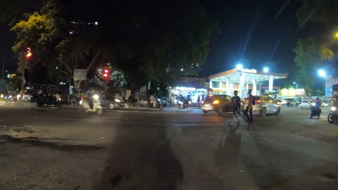 Delhi’s traffic at night time Vídeo Stock 116006162
