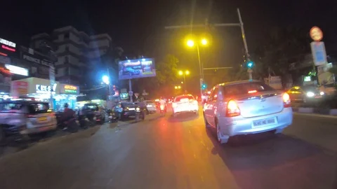 Delhi’s traffic at night time Vídeo Stock 116006402