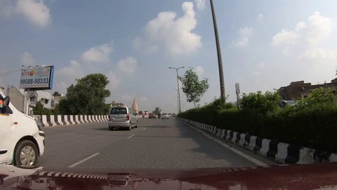 Delhi’s traffic by a running car Video stock 115933486